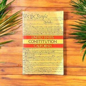 VINTAGE 1975 U.S. & California Constitution Book Historical Document Collection
